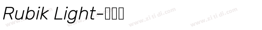 Rubik Light字体转换
